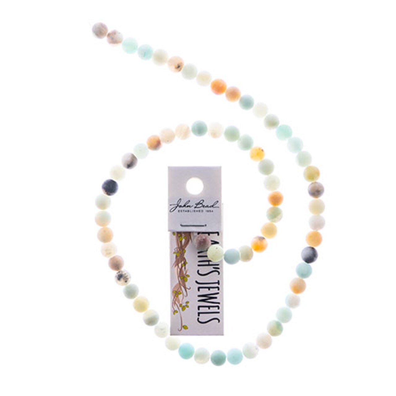 Earth's Jewel 16" 6mm Amazonite Matte Natural Semi-Precious Strung Bead